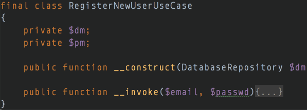 code of the RegisterNewUserUseCase class