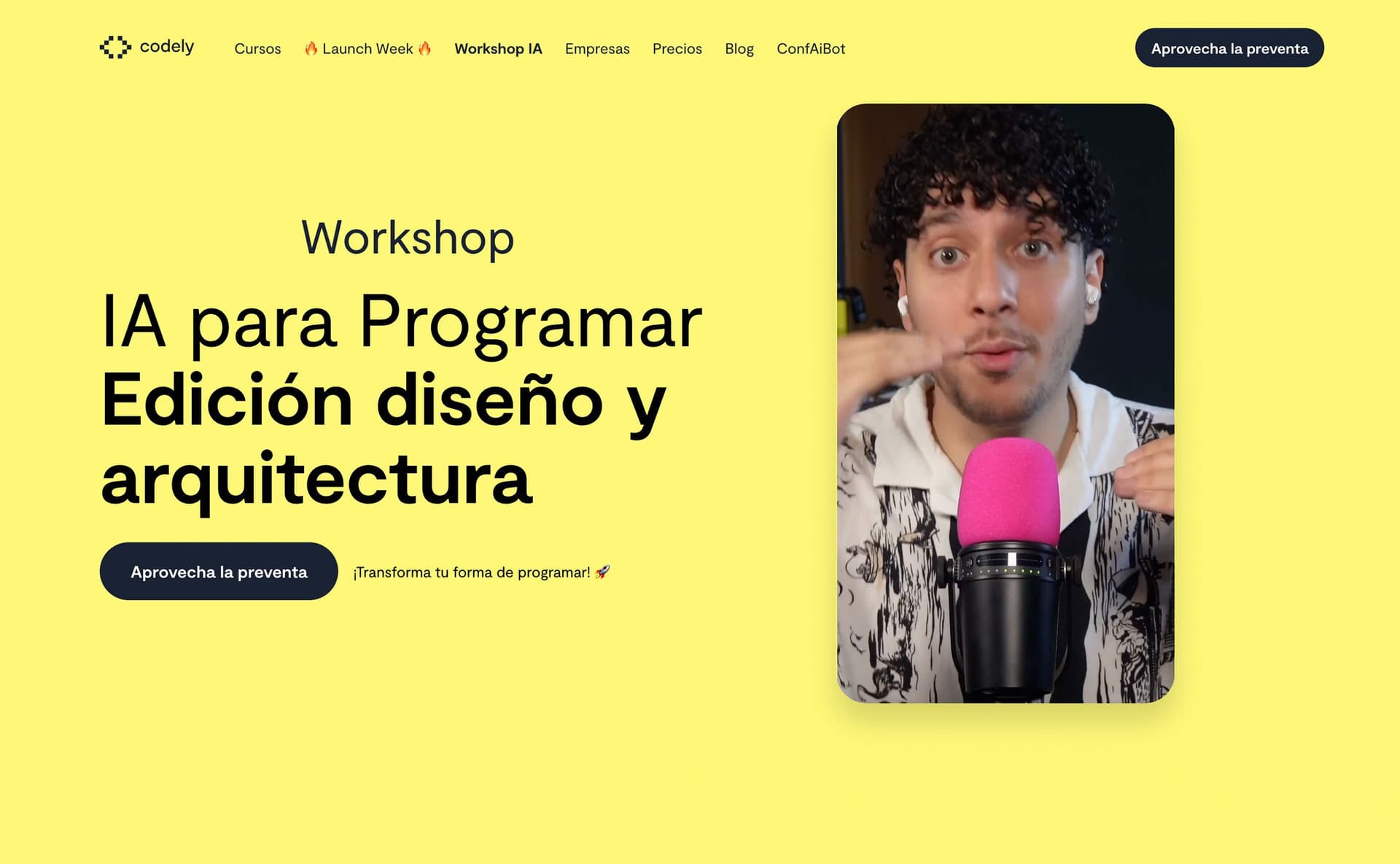 Workshop landing page