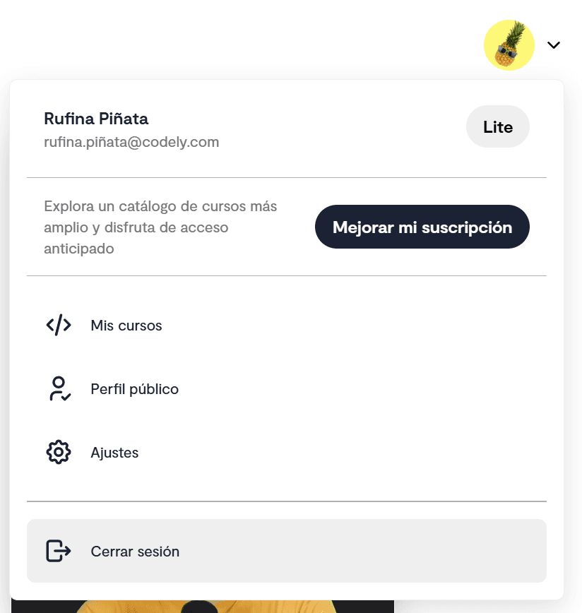 Sub Lite, mostramos CTA para que puedan acceder al catálogo completo del plan Standard