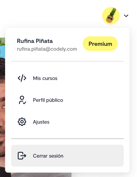 Sub Premium sin CTA de upgrade, dado que es el plan más completo del que disponemos a día de hoy