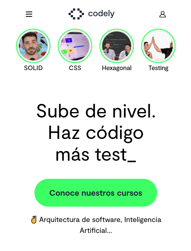 Mantenemos ambos menús cómodos de acceder en móvil
