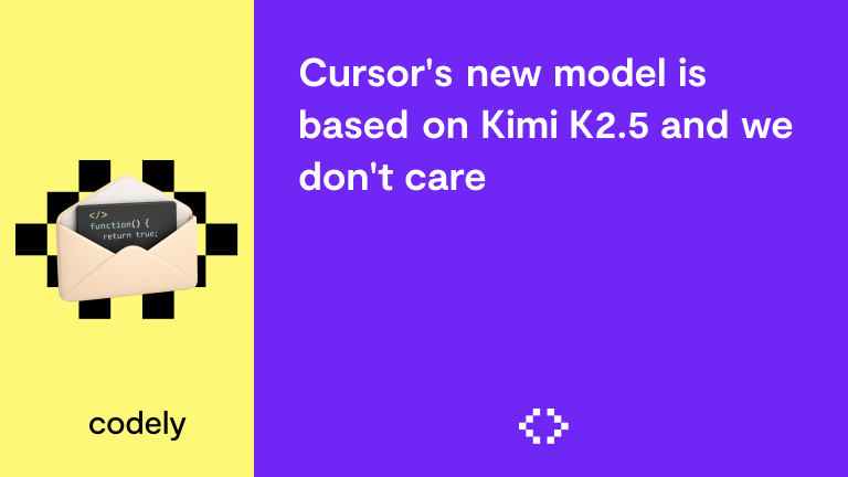 Cursor's new model is based on Kimi K2.5 and we don't care