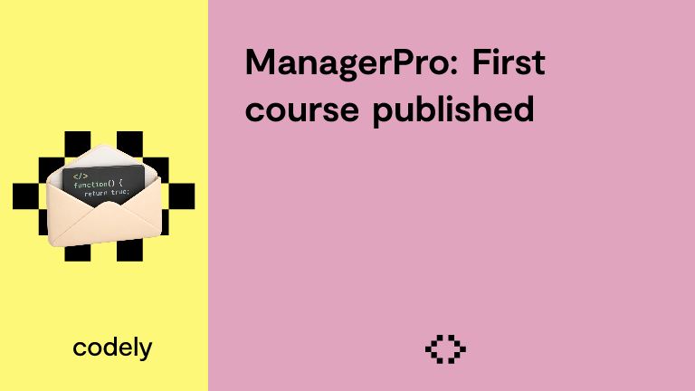ManagerPro: First course published