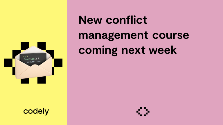 New conflict management course coming next week