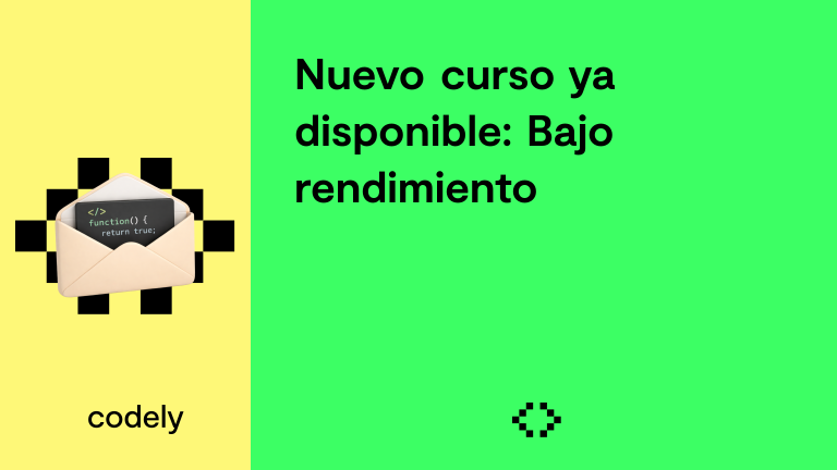 Nuevo curso ya disponible: Bajo rendimiento