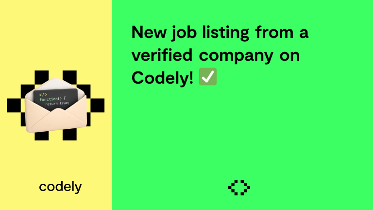 New job listing from a verified company on Codely! ✅