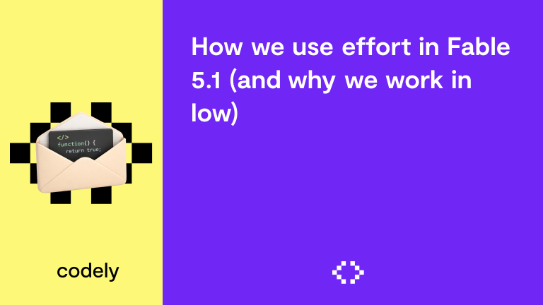 Changing reasoning effort with Fable 5.1 does not break the cache (and why we use it in low)